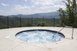 in-ground hot tub at the Preserve